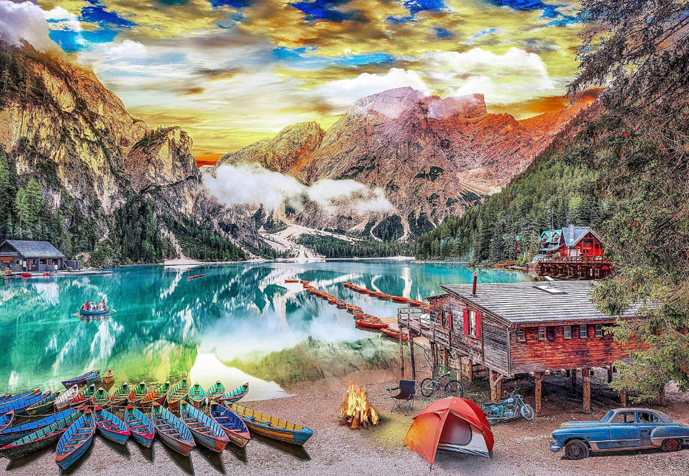 2000 Piece Jigsaw Puzzle for Adults with Poster – Challenging Brain Teaser Game, Back Partition Design for Easy Sorting, Relaxing Family Entertainment & Home Wall Decor Gift