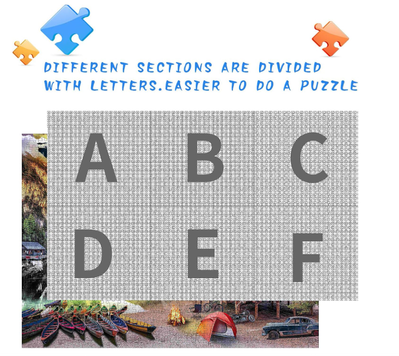 2000 Piece Jigsaw Puzzle for Adults with Poster – Challenging Brain Teaser Game, Back Partition Design for Easy Sorting, Relaxing Family Entertainment & Home Wall Decor Gift