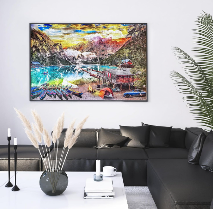 2000 Piece Jigsaw Puzzle for Adults with Poster – Challenging Brain Teaser Game, Back Partition Design for Easy Sorting, Relaxing Family Entertainment & Home Wall Decor Gift