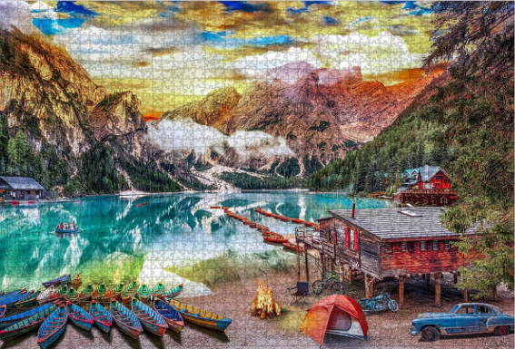 2000 Piece Jigsaw Puzzle for Adults with Poster – Challenging Brain Teaser Game, Back Partition Design for Easy Sorting, Relaxing Family Entertainment & Home Wall Decor Gift