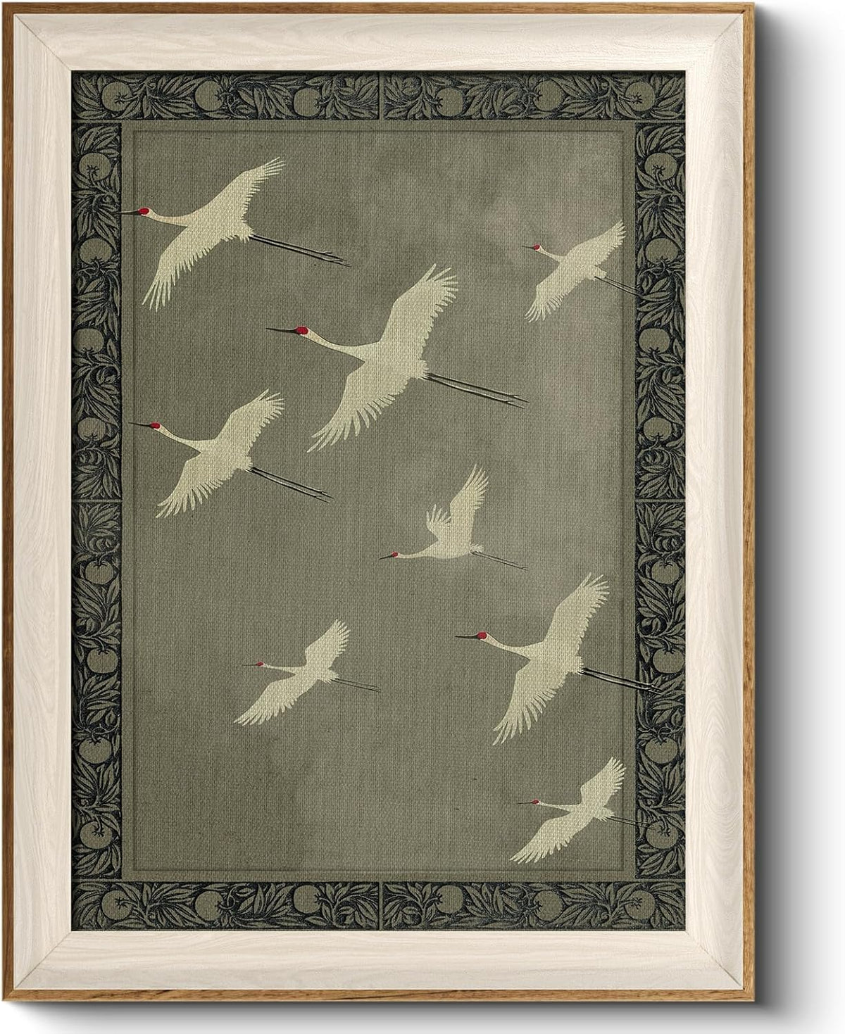 Framed Wall Art for Living Room, Swan Art Canvas Prints, Vintage Home Decor, Animals Painting Picture, Bathroom Wall Decor Gifts for Friends or Family - 12L x 10W